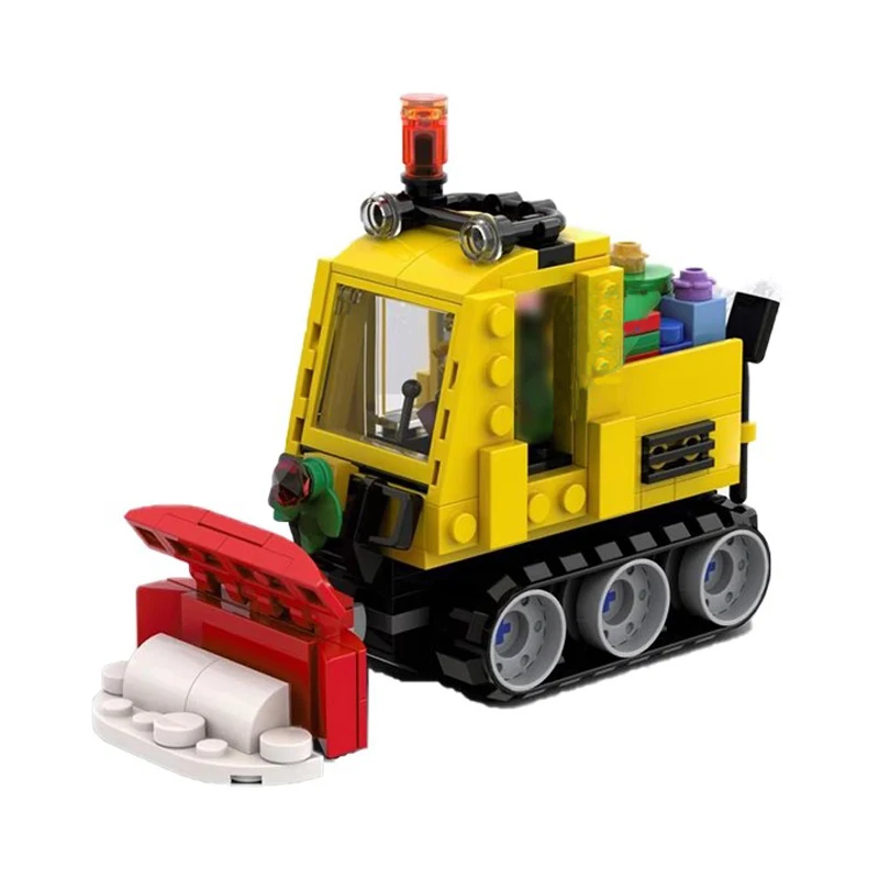 Bricklink MOC City Creative Christmas Winter Village Train Truck Plane Santa Claus Action Figures Building Blocks Kid Toys Gift