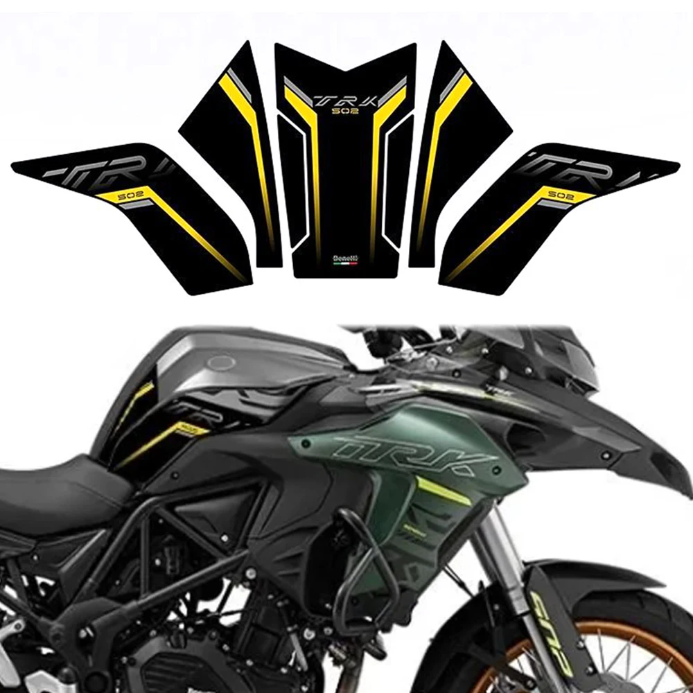 For Benelli TRK502 TRK552X TRK 502 552X 2023 Motorcycle Anti Slip Fuel Oil Tank Pad Side Knee Grip Decal Protector Sticker Pads