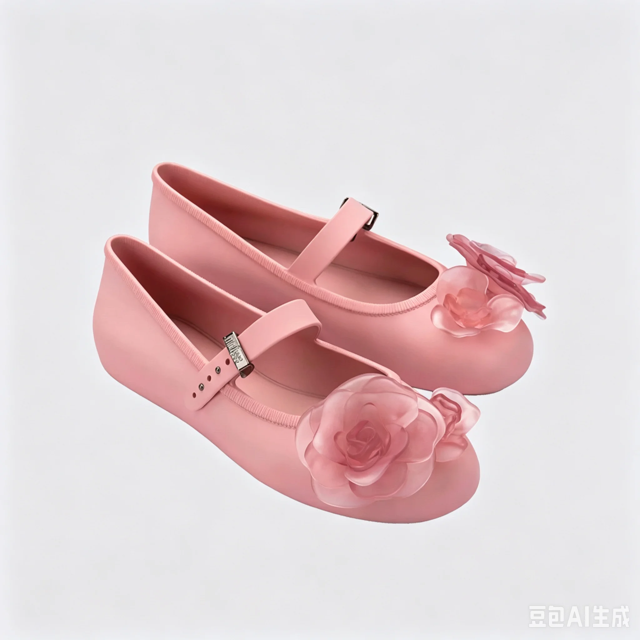 Melissa Women's 2024 New Camellia Clip-On Sandals Casual Ankle-Length Jelly Shoes Flat Sole Beach Sandals PVC Material