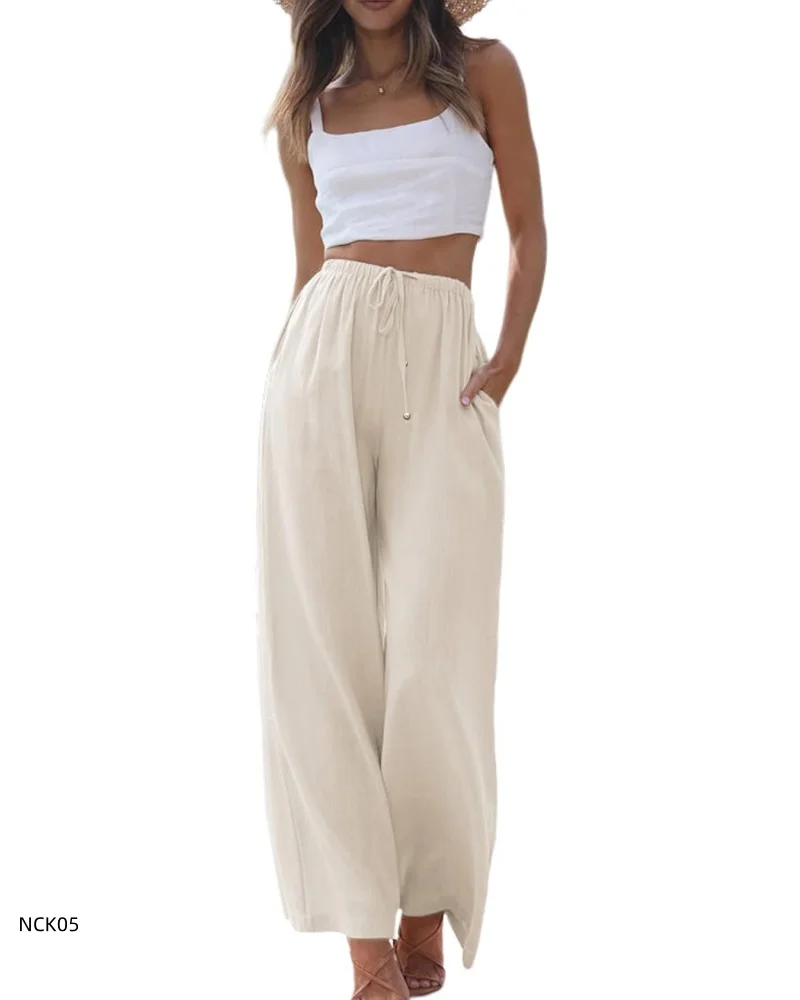 2026 New Women's Elastic Waist Paperbag Shorts Casual Loose Linen Blend Shorts for Beach Vacation Daily Wear