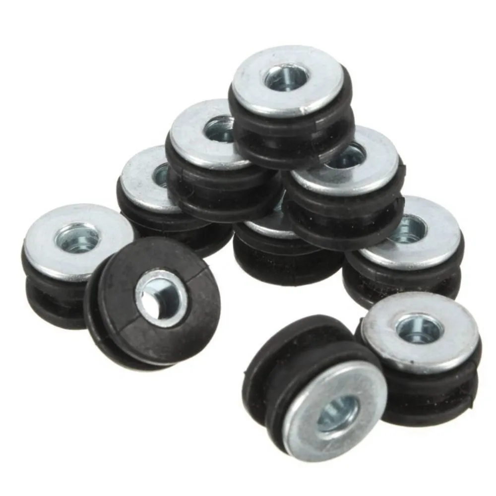 10pcs/20pcs Universal M6 Motorcycle Grommets Rubber Bolt Assortment Set Pressure Relief Cushion