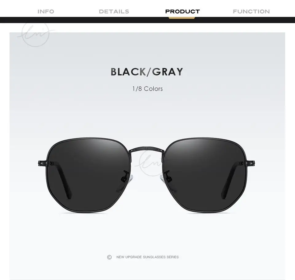 LM Neue Mode Frauen Hexagon Sonnenbrille Männer Retro Polarisierte Fahren Beschichtung Spiegel Sonnenbrille Goggle UV400 Brillen gafas de sol – Detail 8