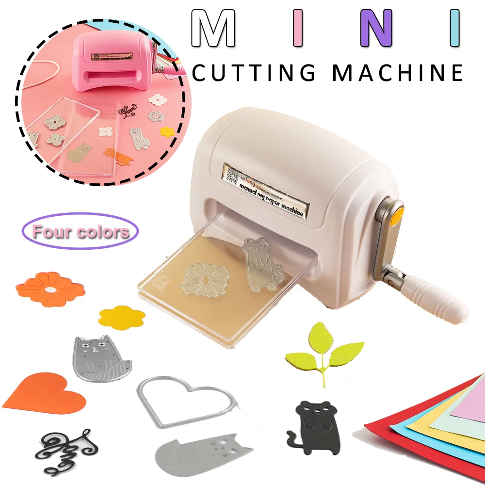 4 Colors Mini Manual Die Cutting and Embossing Machine Scrapbooking Paper Cutter Piece DIY Dies Crafts Tool 2022