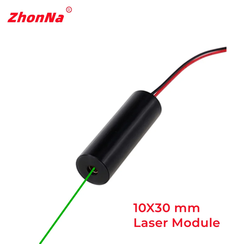 520nm 5mW Gree Laser Module Aluminum Shell Dot 10*30mm For Industrial AI MINI CNC Locate Head LD  Medical Positioning DC 3 to 5V