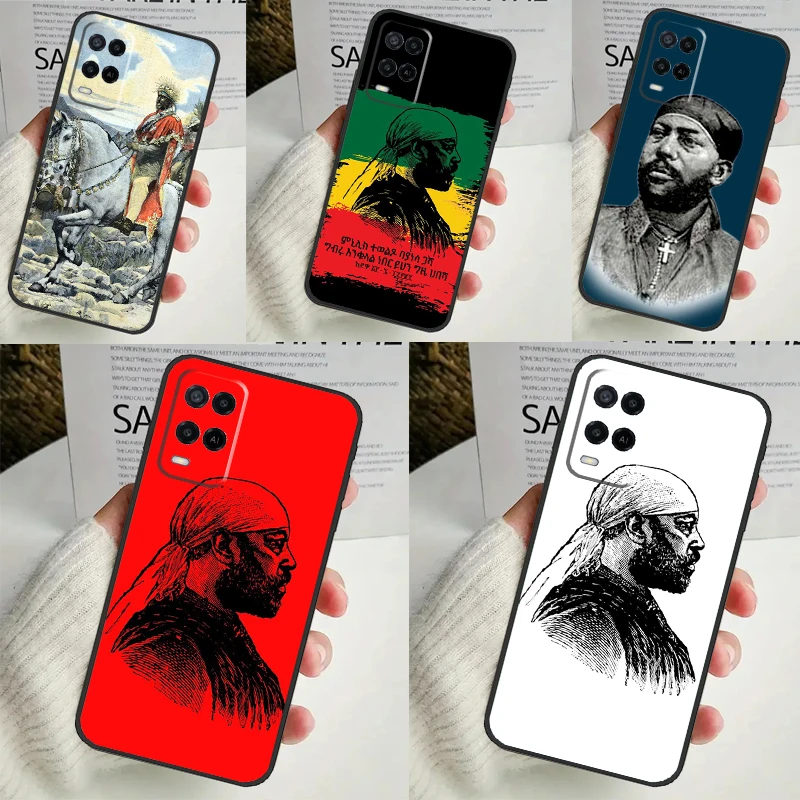 Emperor Menelik II of Ethiopia For OPPO A17 A77 A58 A78 A98 A15 A5 A9 A96 A76 A16 A54 A74 A94 A52 A72 A79 A57S A53S Case