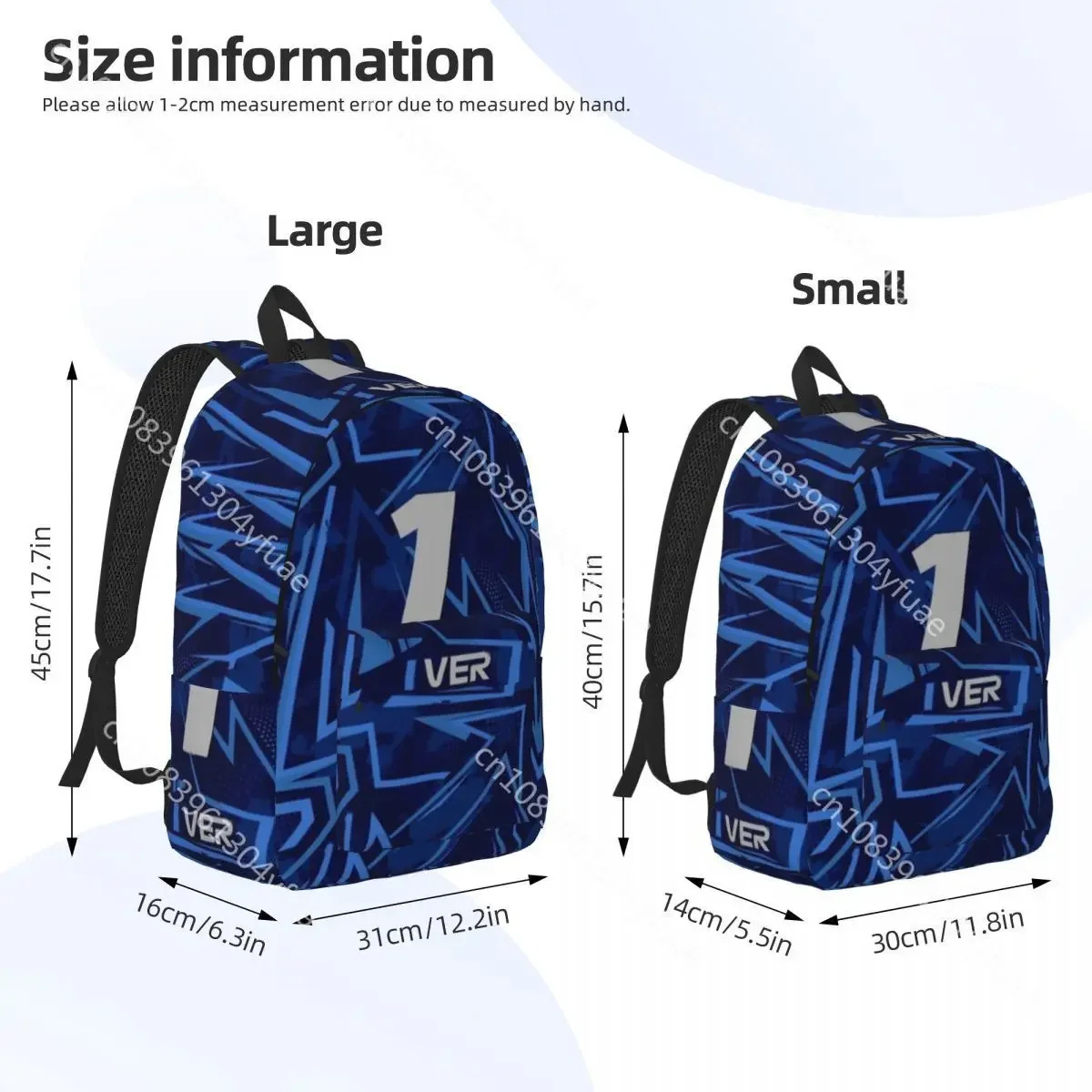 M-Maxs Racing Backpack V-Verstappens Team F1 para Meninos e Meninas, Mochila Outdoor, Streetwear Grande, Sacos De Escola Secundária, Presente De Natal