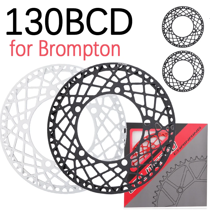 

130BCD Dish Single Chainring 58t 53t 56t Bicycle Front Sprocket for Brompton Folding Bike Crank Set