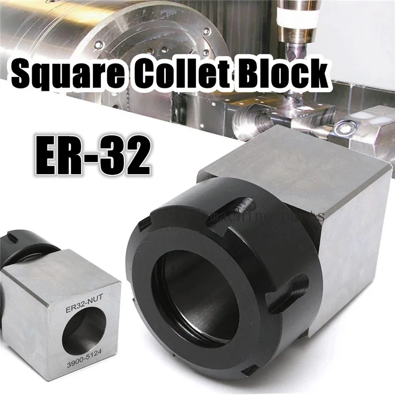 

ER40 ER32 ER25 Square Collet Chuck Holder Mayitr Block For Lathe Engraving Machine Spring Chuck Collet Holder Hex ER32 ER40