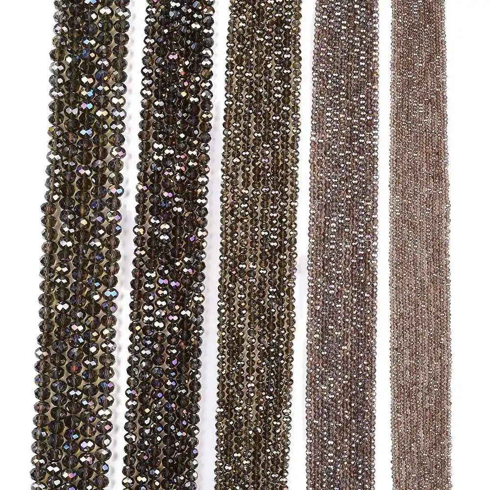 PandaHall 20 Stränge Glasperlen Mehrfarbig AB-Beschichtet Facettiert 8x6mm für DIY Schmuckherstellung – Detail 18