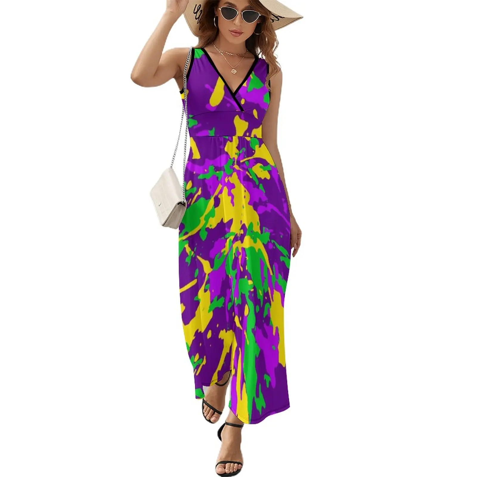 

Mardi Gras Cajun Camo Sleeveless Dress dresses for womens 2024 Cocktail of dresses dresses for womens