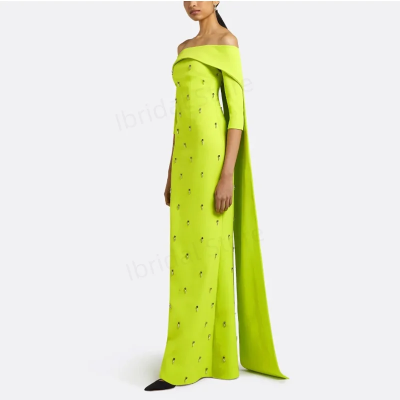 Maßgeschneidertes Luxus-Geburtstags-Abendkleid, bodenlang, volle Ärmel, elegante Abschlussball-Party-Kleider für Frauen, arabisches Kleid 2023
