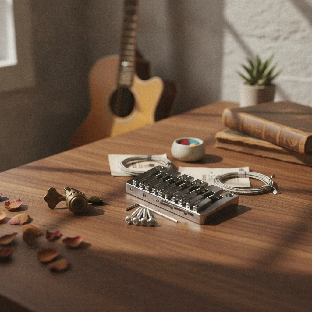 5-String Bass Bridge Recessed Mounting Holes Adjustable Bass Bridge Musical Equipment Polished Finish