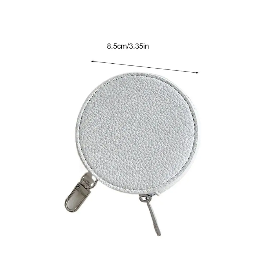 Kawaii Star PU Leather Coin Purse PU Leather Bag Pendant Keychain Round Wallet Zipper Korean Style Small Storage Bag Outdoor