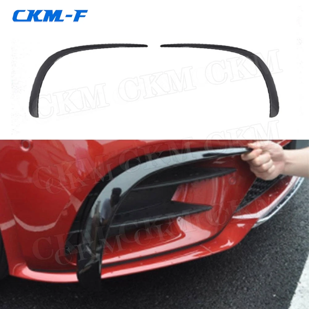 

Carbon Fiber Front Bumper Fog Lamp Cover Trim for Benz CLS Class W257 CLS260 300 350 450 CLS53 AMG 63 Style Body Kits ABS