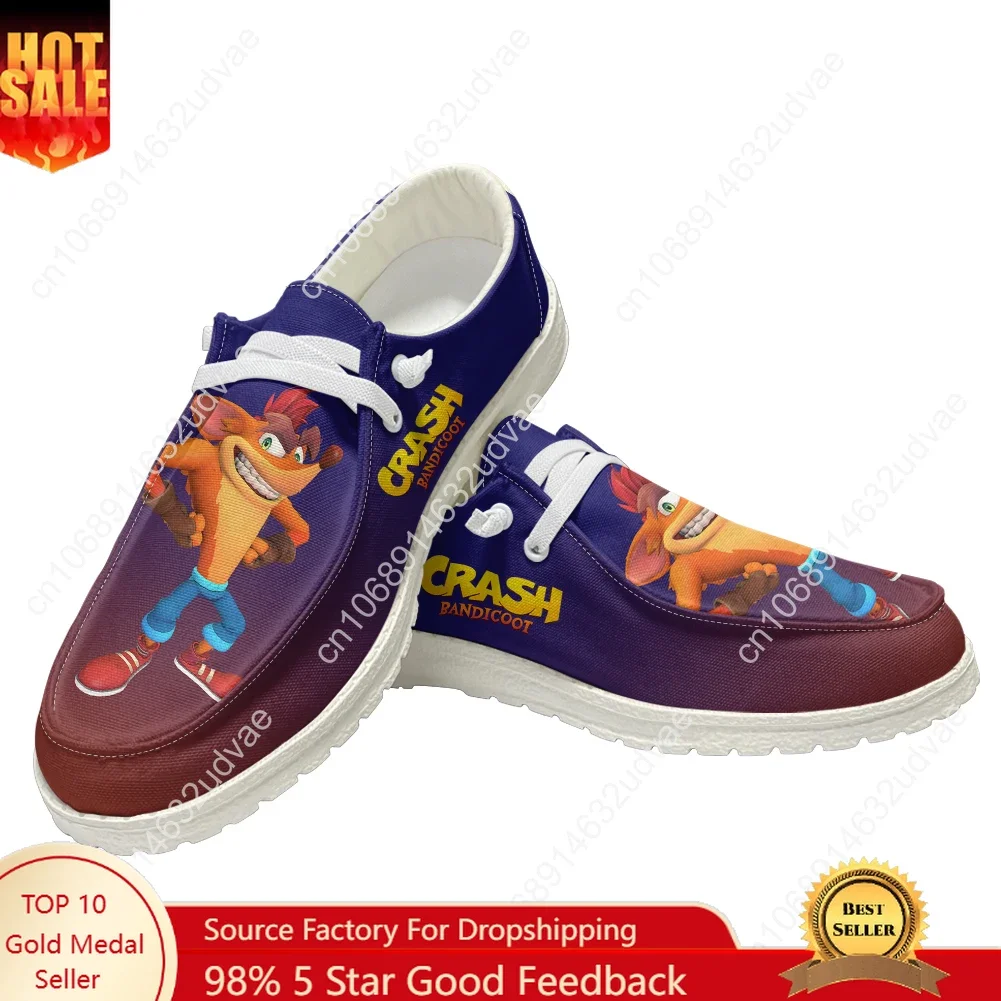 

Crash Bandicoot Casual Shoes Men Woman Flat Shoe Breathable Indoor Outdoor Lightweight Footwear Couple Custom Made Shoe