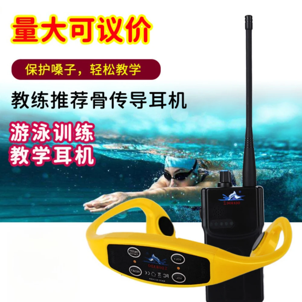H907BJ Waterproof Radio Walkie-Talki Bone Conduction Headset Headphone Swimming Training