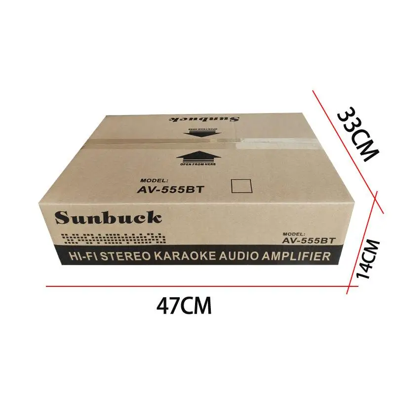 110/220V 555BT Dynamischer Bildschirm-Soundverstärker 298BT HiFi Stereo Digitaler Bluetooth-Verstärker für Zuhause, Auto, Karaoke, Theater, max. 2500W – Detail 12