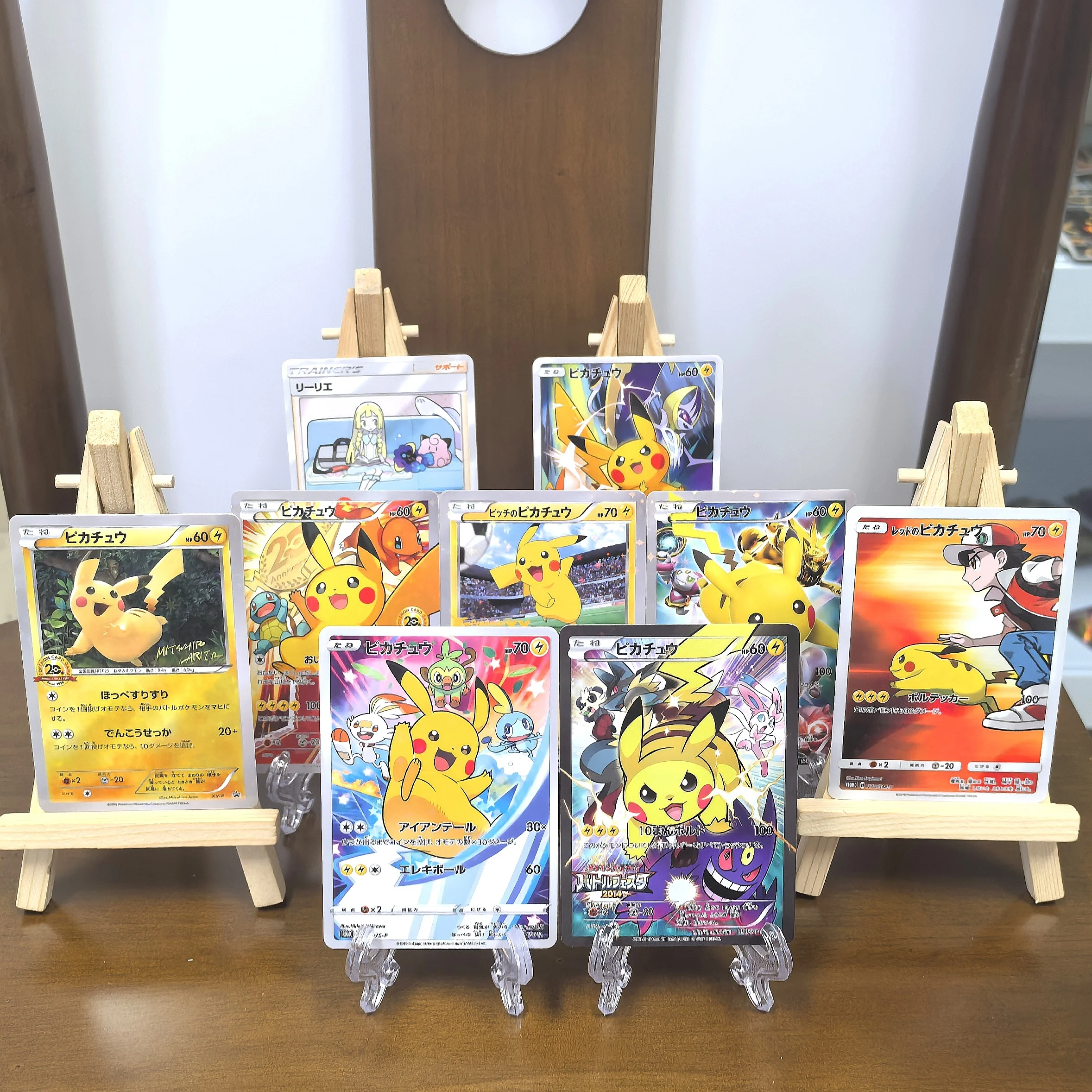 

Карманные японские карты SM-P Lillie Ash Ketchum Pikachu Gengar RARE, самодельная одиночная карта, классическая игра, коллекционные карты аниме, подарок