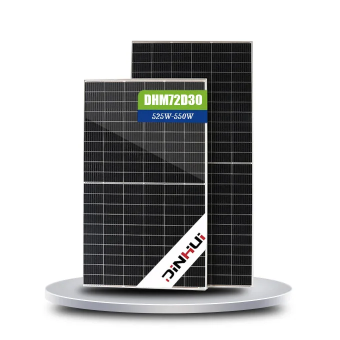 

Double glass half cell All black bifacial double glass 530W 540W 550W Solar Panels for commercial