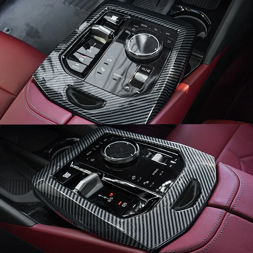 para-bmw-serie-5-de-fibra-de-carbono-cubierta-de-panel-de-cambio-de-marchas-de-coche-accesorios-embellecedores-pegatinas-interiores-de-marco-de-estilo-protector-2024-2025