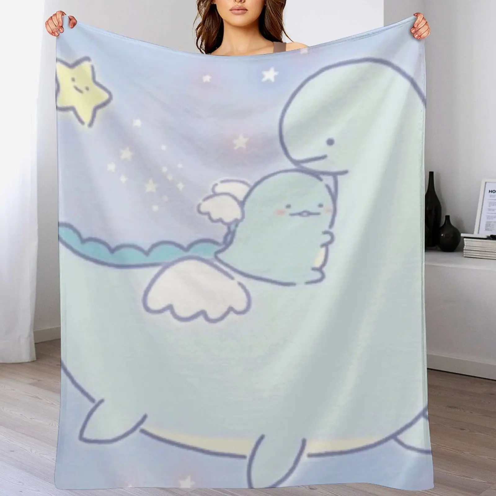 

Sumikko Gurashi Tokage and momy Throw Blanket Stain Resistant Cozy Warm Blanket