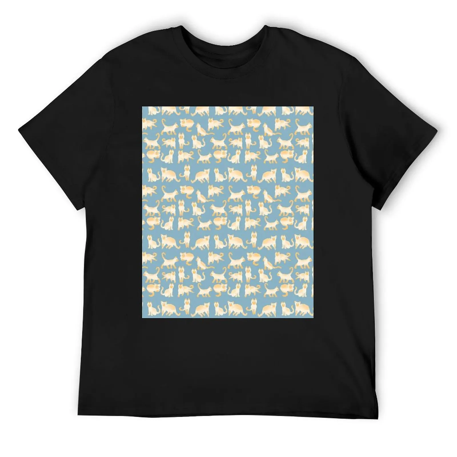 Flame Point Siamese Abstract Pattern T-Shirt baggy shirts summer clothes customs design your own mens clothes