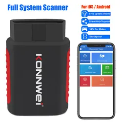 KONNWEI KDIAG MINI OBD2 Full System Auto Scanner Reset SAS/EPB Service ECU Programmer OBD 2 Code Reader Car Diagnostic Tools