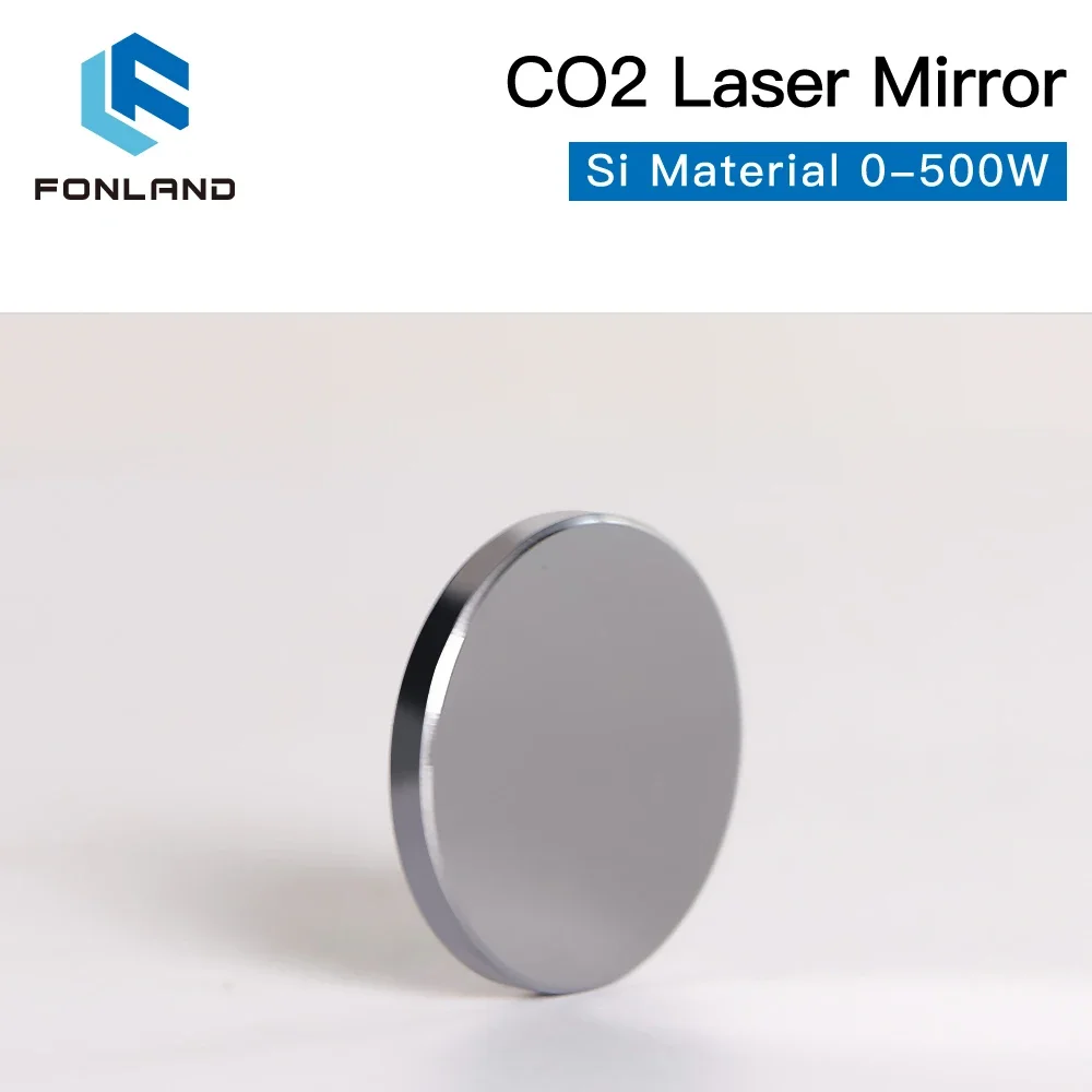 Fonland 500W Co2 Laser Si Reflective Mirrors T3 Lens Refiectivity 99.6% Black-Coating Reflector Lens for CO2 Laser Engraver