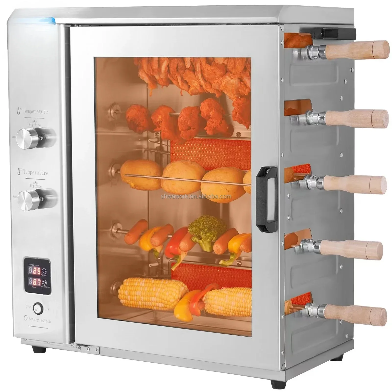 Hot Sale Stainless Steel Electric Roast Chicken Oven 220 Volts New Condition Good Price Gas Rotation Family Restaurant Use Food