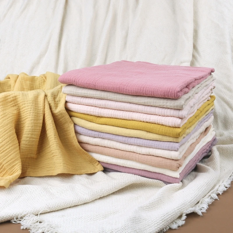 Coperta da bagno in cotone per fasciatoio per bambino, per ragazza, traspirante, copertura per passeggino, assorbente, per