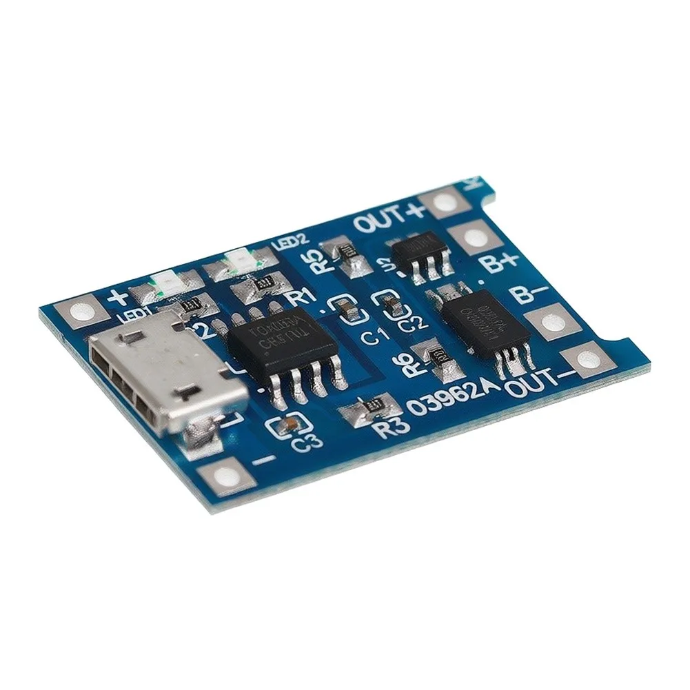USB Powered Lithium For Battery Charging Module with Dual Protection Functions for Li-ion Cells in Embedded Systems