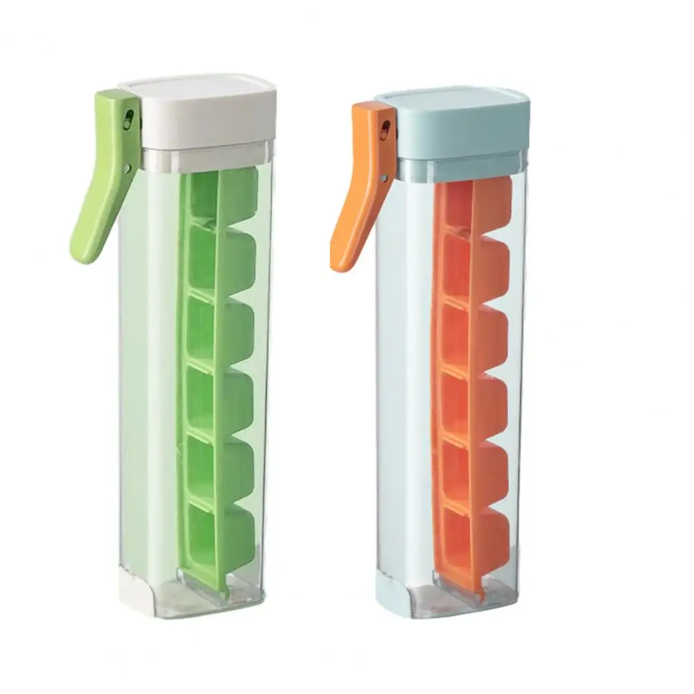 

2Pcs Press-Release Ice Cube Tray Efficient Freezer Food-Grade Silicone Mold Leak-Proof Space-Saving Ice Maker for Home Party