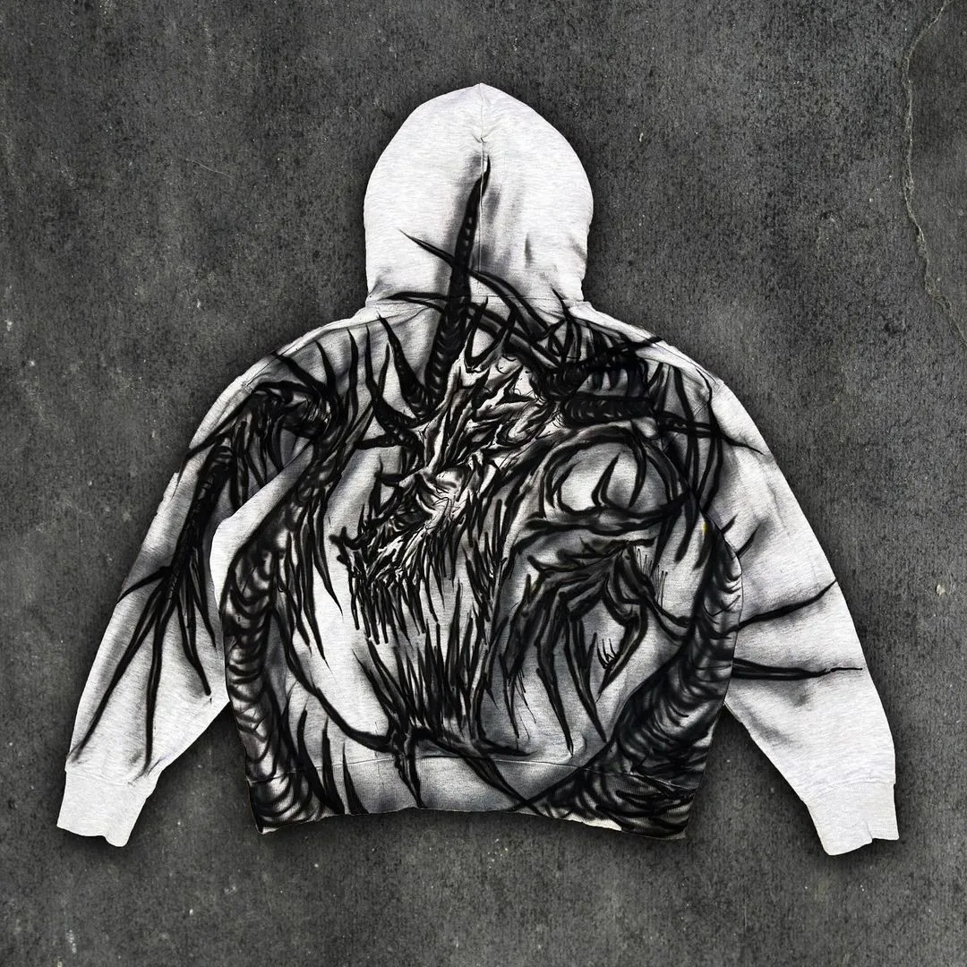 Y2K Women\'s Men\'s Hoodies Clothing Long Sleeve Pullover Sweatshirt Streewear Oversize Halloween tops Hooded Shirt kpop gothic