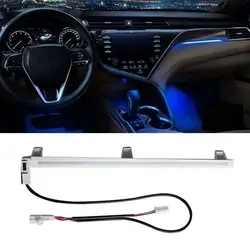 Car Center Console Decorative LED Lights Blue For Toyota Camry 2018 12V Car Interior Atmosphere Light Bar 8x0.7cm Car Accessorie