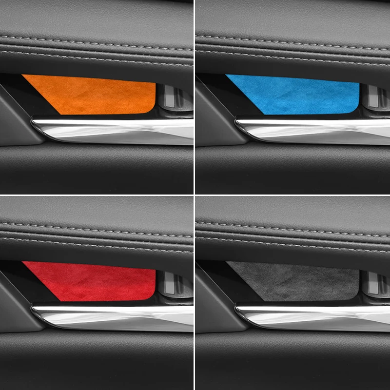 

Made of Alcantara For Mazda3 Axela Door Wrist Door Inner Handle Trim Protective Sticker Car Premium Interior Tuning Accessories