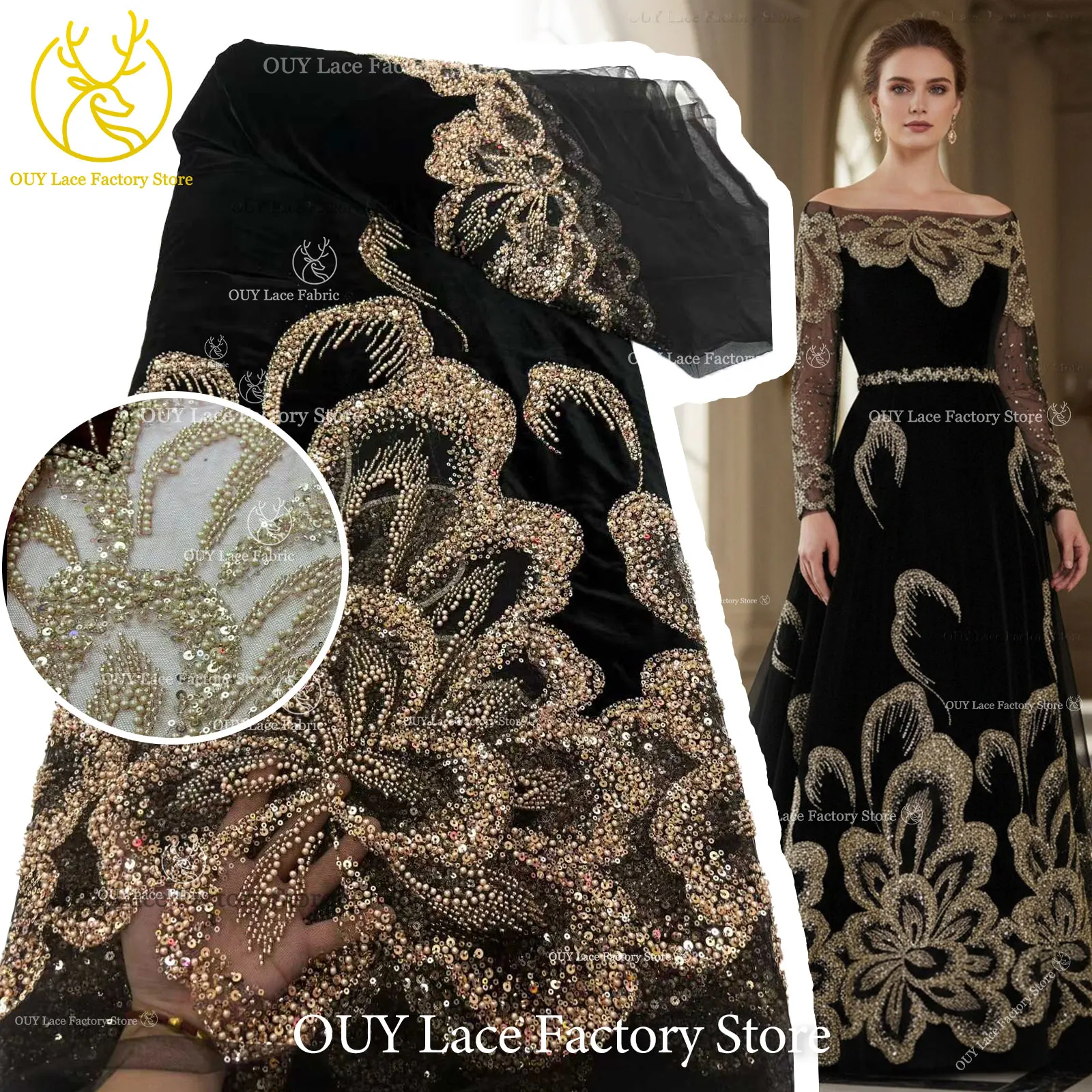 african sequin lace dress Tiwah White African Sequin Lace Maxi Dress-DPXWLS02