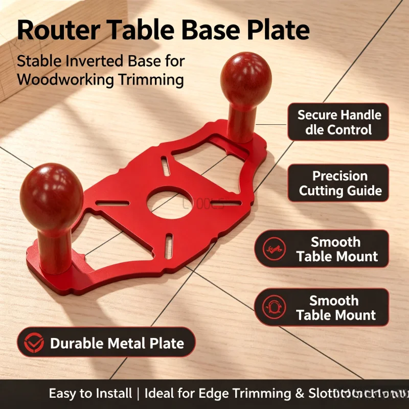 Woodworking Router Base Plate for Handheld Trimmer Router Guide Multi-Purpose Woodworking Milling & Grooving Machine Accessories
