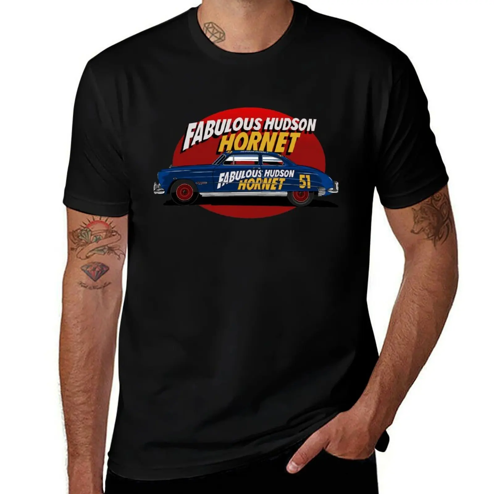 Fabulous Hudson Hornet illustration by petrothings T-Shirt Casual Daily Graphic Tee T-Shirt