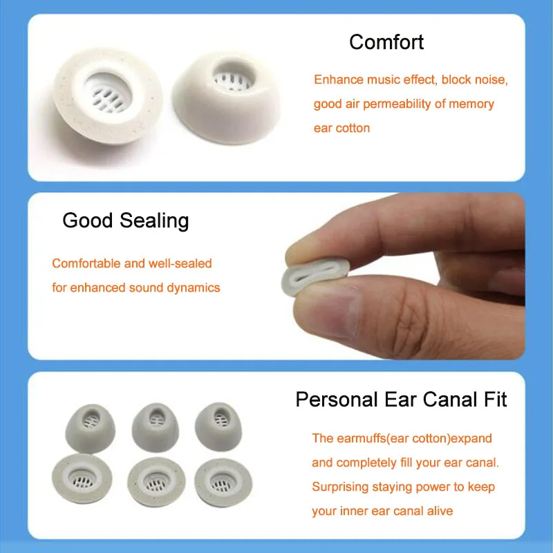 سدادات أذن بديلة من إسفنج الذاكرة مناسبة لهاتف Huawei Freebuds Pro4 داخل الأذن سماعة رأس بخاصية البلوتوث سماعات أذن لاسلكية للحد من الضوضاء