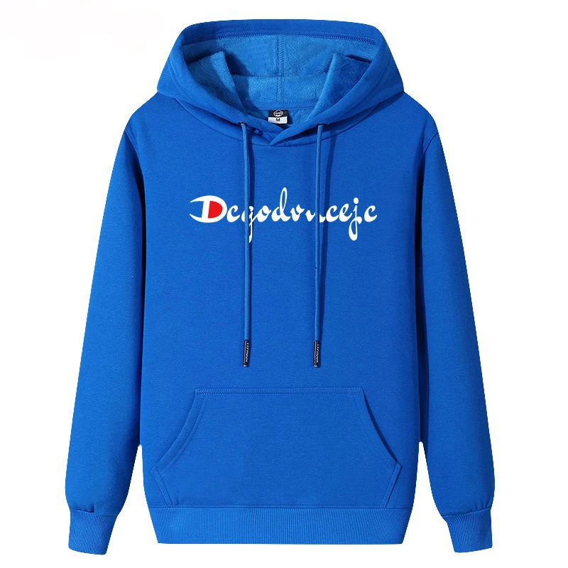 

Men's hooded pure cotton casual versatile classic printed sweater pullover hoodie couple trend