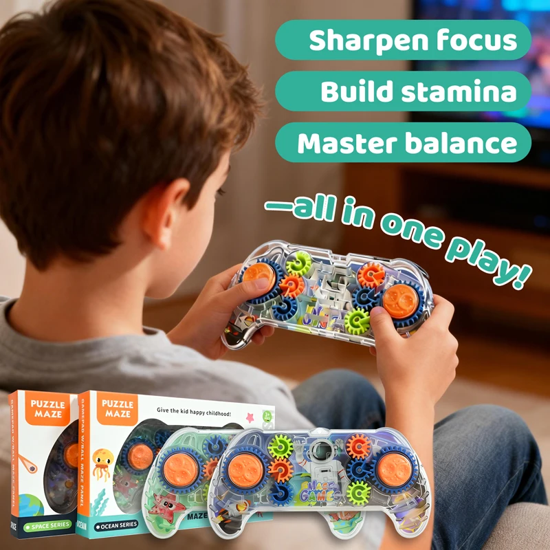 Puzzle 3D labyrinthe équipement labyrinthe jeu créatif labyrinthe disque manette de jeu Montessori jouets éducatifs pour garçons filles cadeaux d'anniversaire