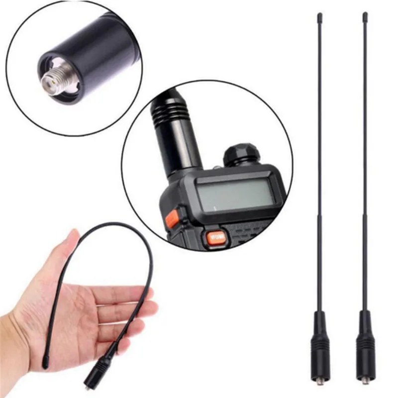 1pcs SMA Female Nagoya NA-771 VHF/UHF 144/430MHz Dual Band Flexible Antenna For Baofeng UV-5R Walkie Talkie