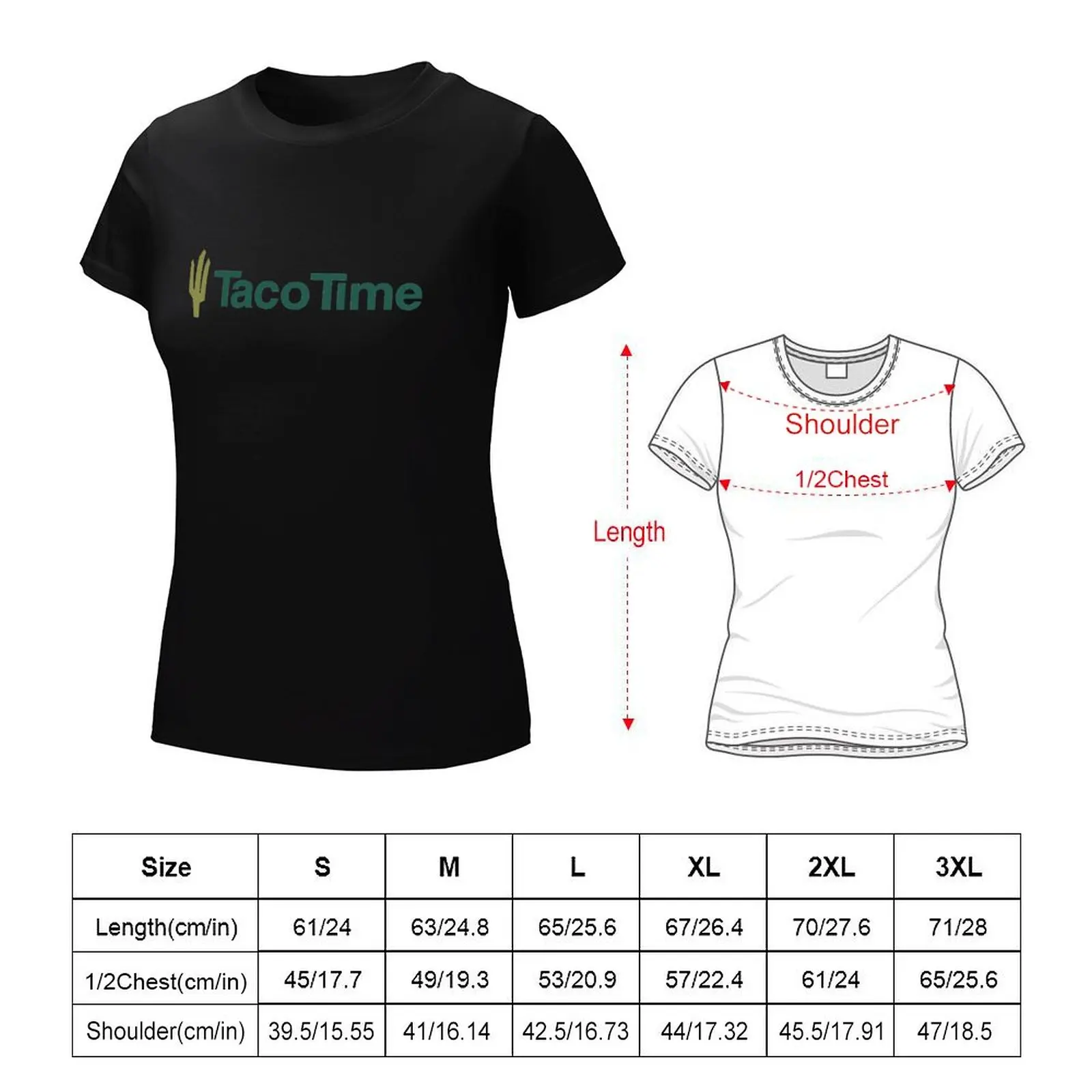 เสื้อยืดโลโก้ Taco Time Northwest สำหรับผู้หญิงเสื้อยืดเสื้อผ้าความงามเสื้อผ้าสวยงาม