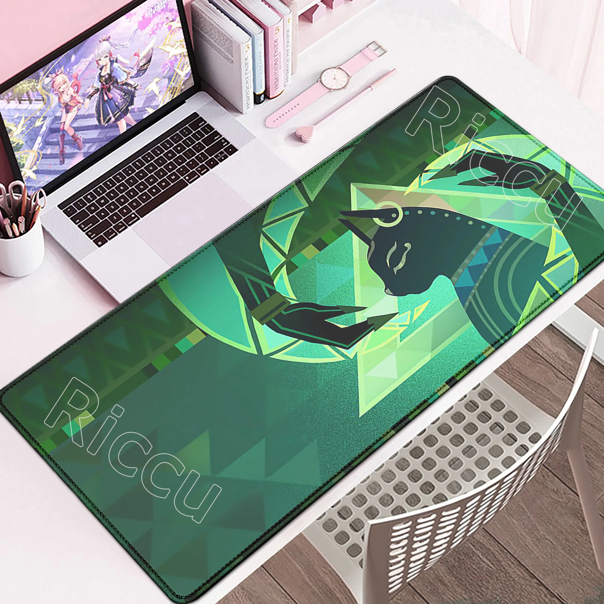 

New Nefer Jahoda Genshin Impact Mouse Pad Anime Cute Girl Mousepad Kawaii Desk Mat 900x400mm Non-slip Rubber Gaming HD Mousepads