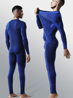 Men's Thermal Underwear Set Winter Fall Keep Warm Shirt Pants Long Johns Compression High Stretch Base Layer Soft Thermo Pajamas