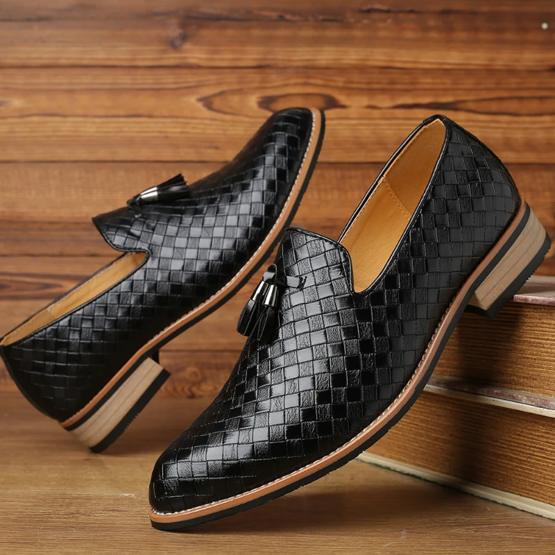 Men\'s Luxury Casual Shoes Summer Leather Loafers Office Dress Shoes Mens Driving Moccasins Comfortable  Slip on Party Zapatos