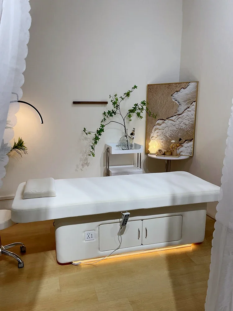 

Electric lifting latex beauty salon dedicated intelligent constant temperature whole body massage bed
