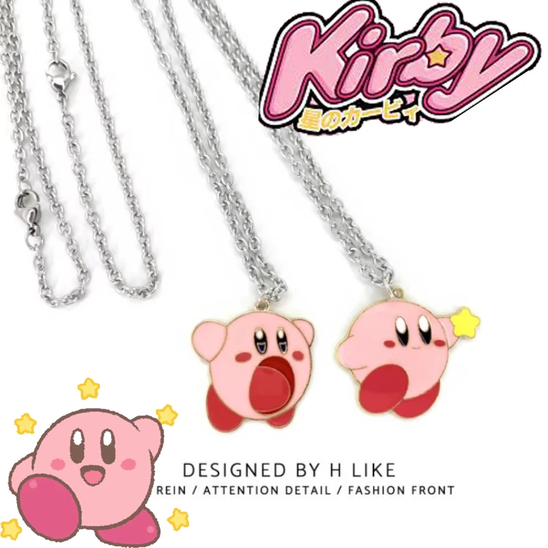 

Anime Figures Kirby Cartoon Necklace Trendy Student Kirby Series Pendant Male Female Keychain Brooch A Friend's Birthday Present