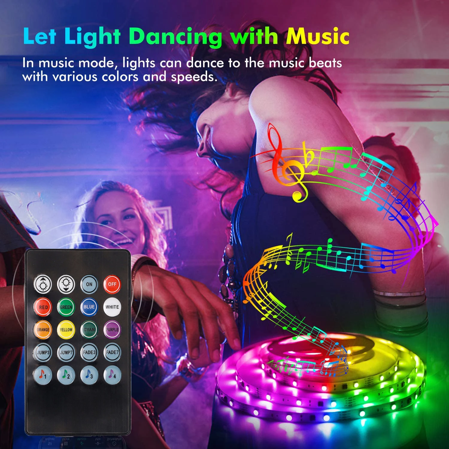 LED Strip Light RGB 5050 USB 5V 20 Key IR Bluetooth APP Control Lamp Tape For TV Screen Backlight Kitchen Bedroom Decoration 2