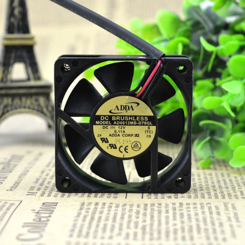 D 1PCS DC12V 0.11A 2-Pin Cooling Fan For ADDA AD0612MB-D70GL 60×60×15mm 6CM